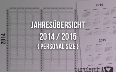 black planner kit // Jahresübersicht 2014/2015