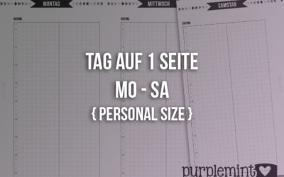 black planner kit // Tag auf 1 Seite ( Mo – Sa )