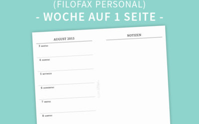 Filofax Personal // Wo1p + Notes (clean)