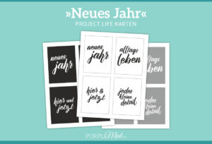Project Life Freebie - PL-Karten - Neues Jahr